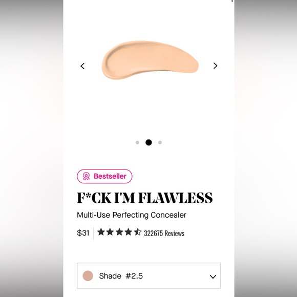 IL MAKIAGE F*CK I'M FLAWLESS Multi-Use Perfecting Concealer Shade 2.5 - Picture 3 of 3